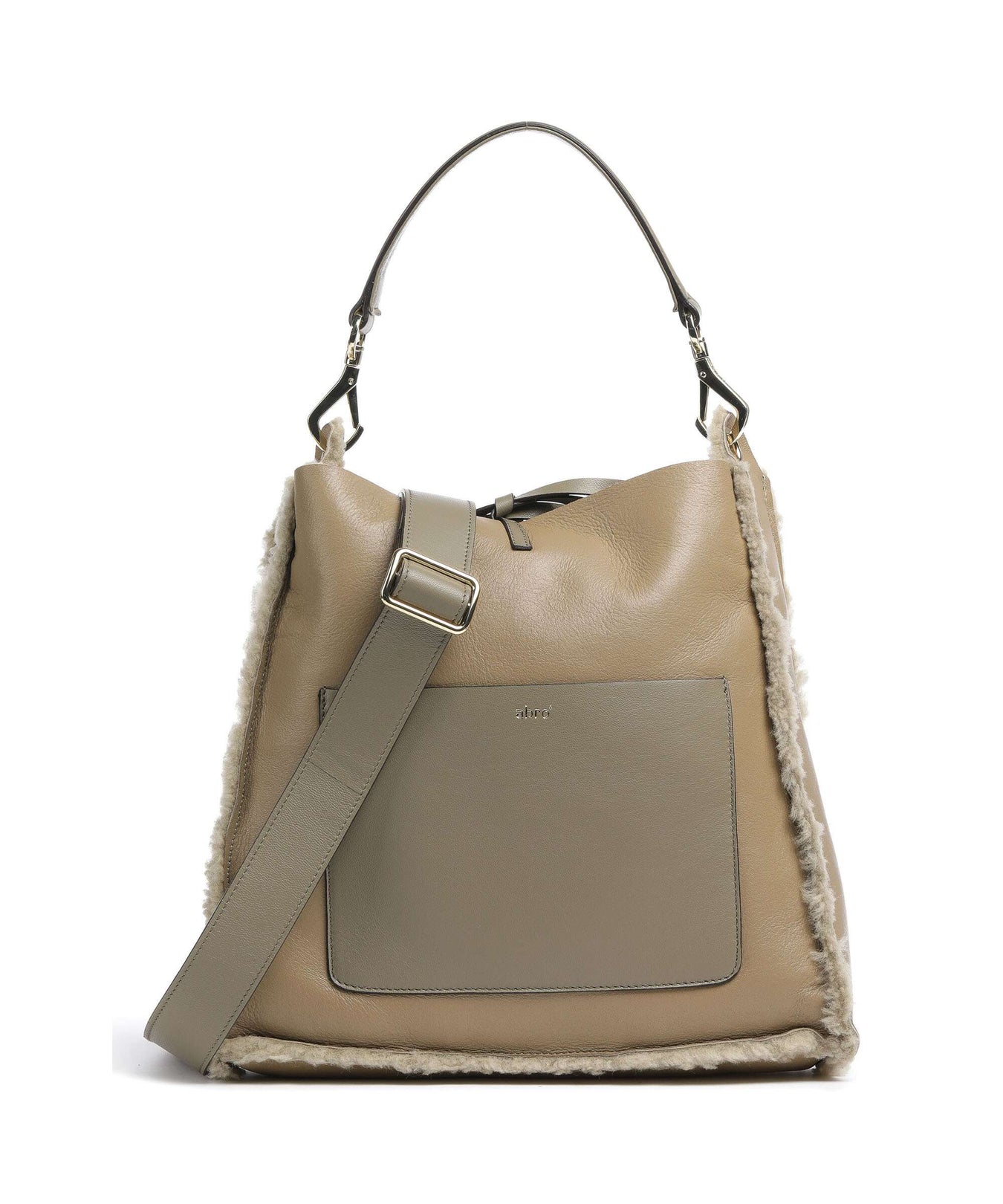 Abro Shearling Raquel Hobo bag siena