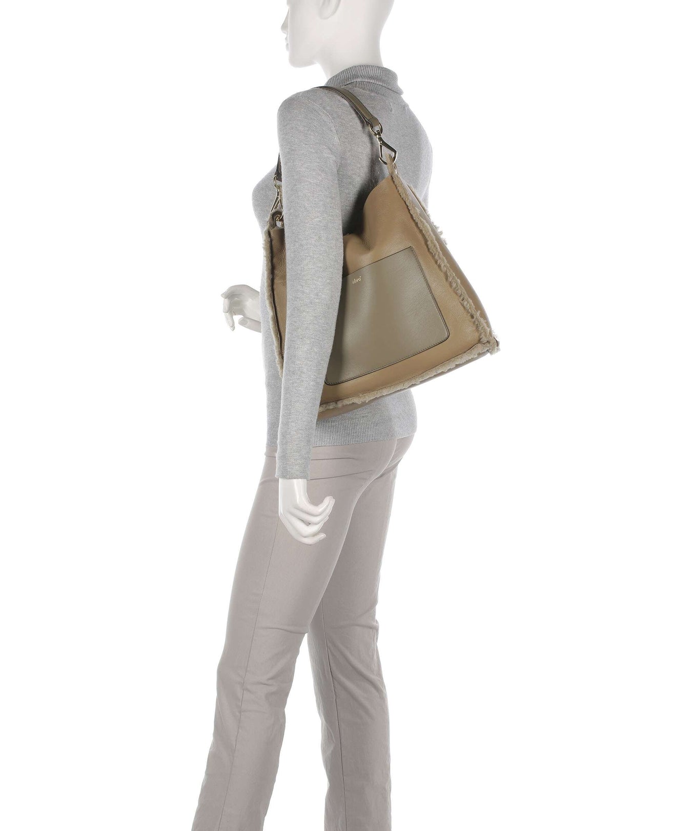 Abro Shearling Raquel Hobo bag siena