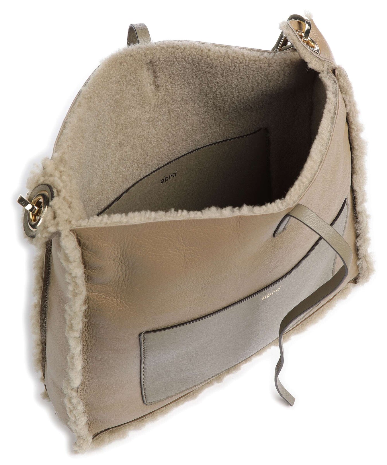 Abro Shearling Raquel Hobo bag siena