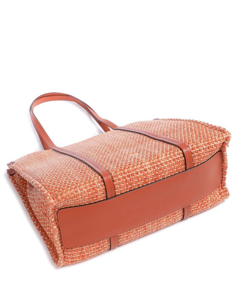 Abro Raffia Susanna Tote bag orange