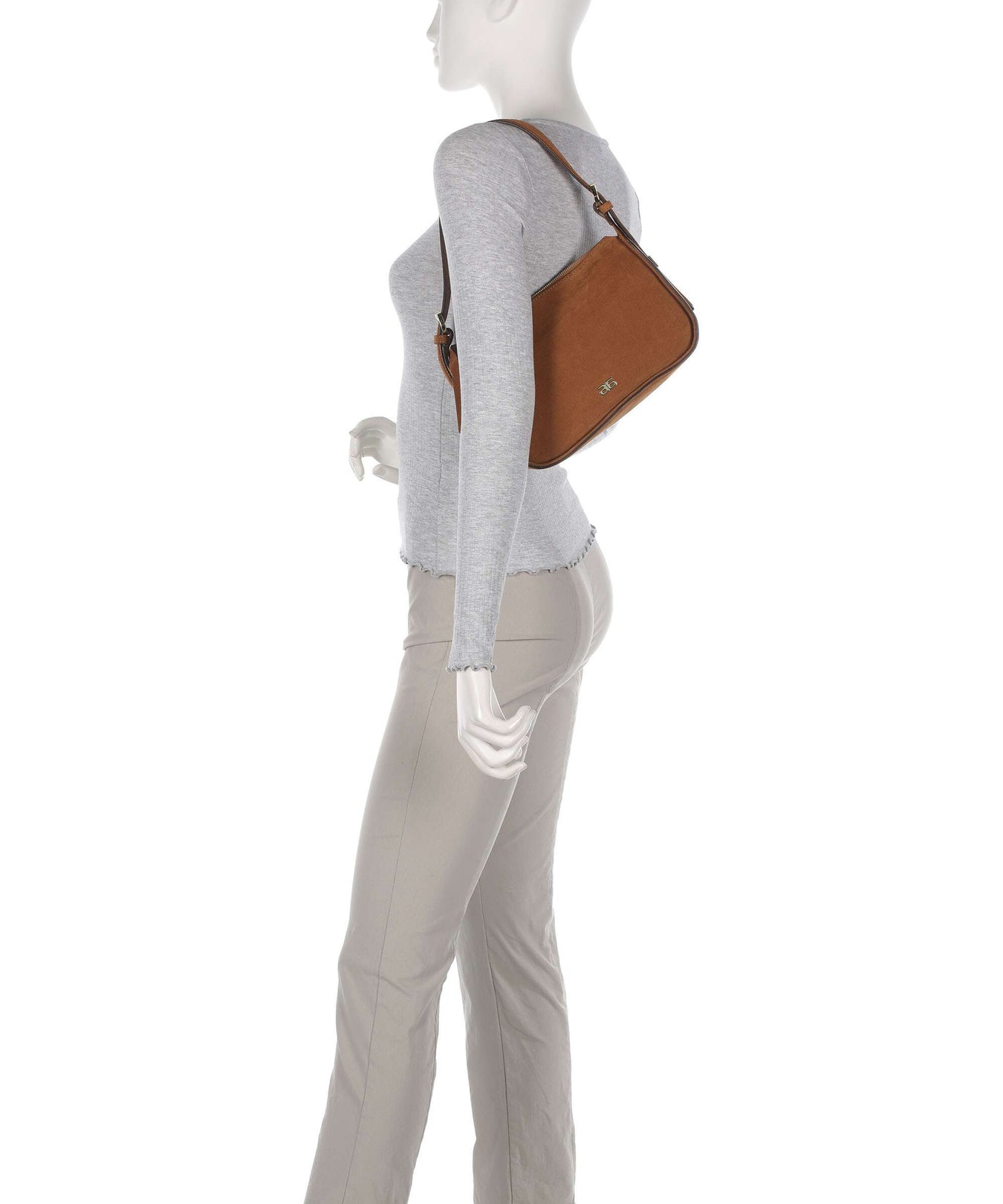 Abro Suede Best Friend Shoulder bag cuoio