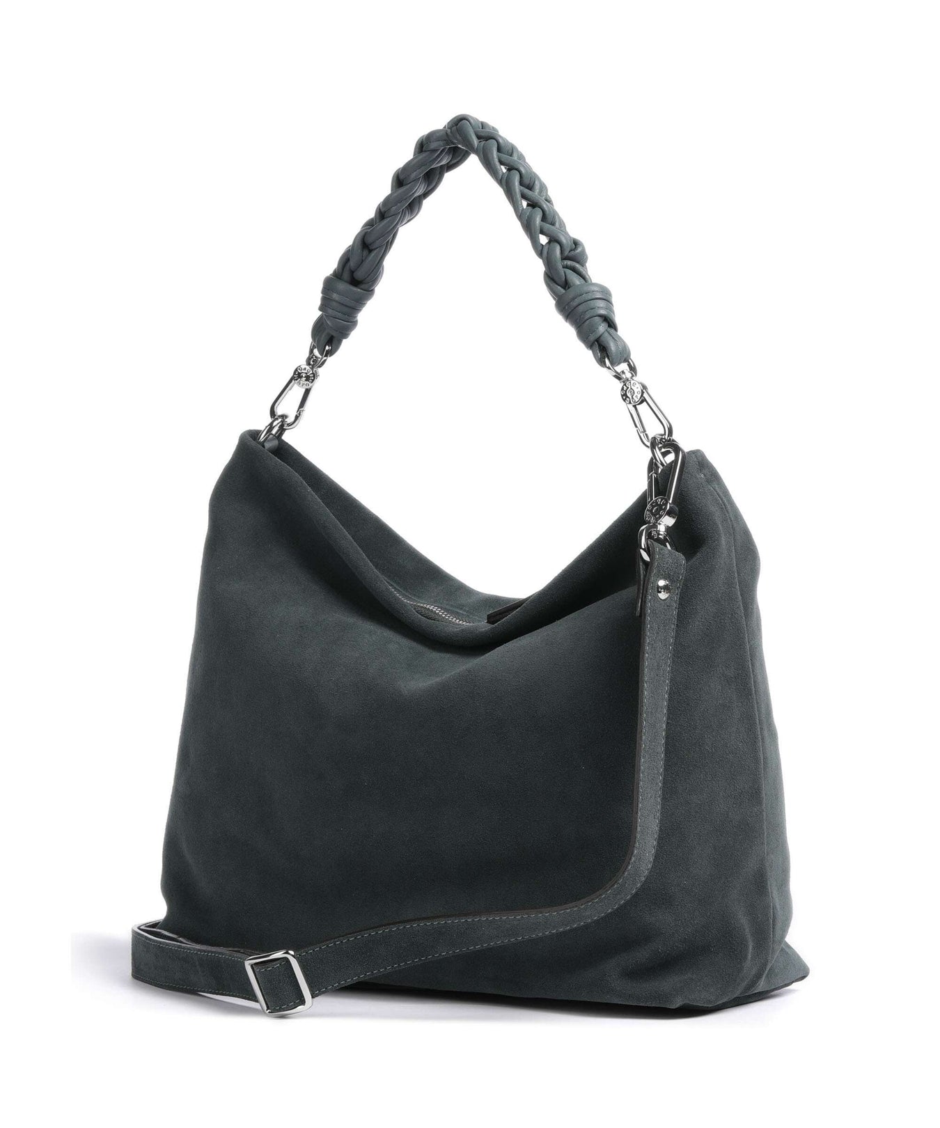 Abro Suede Soley Hobo bag sage