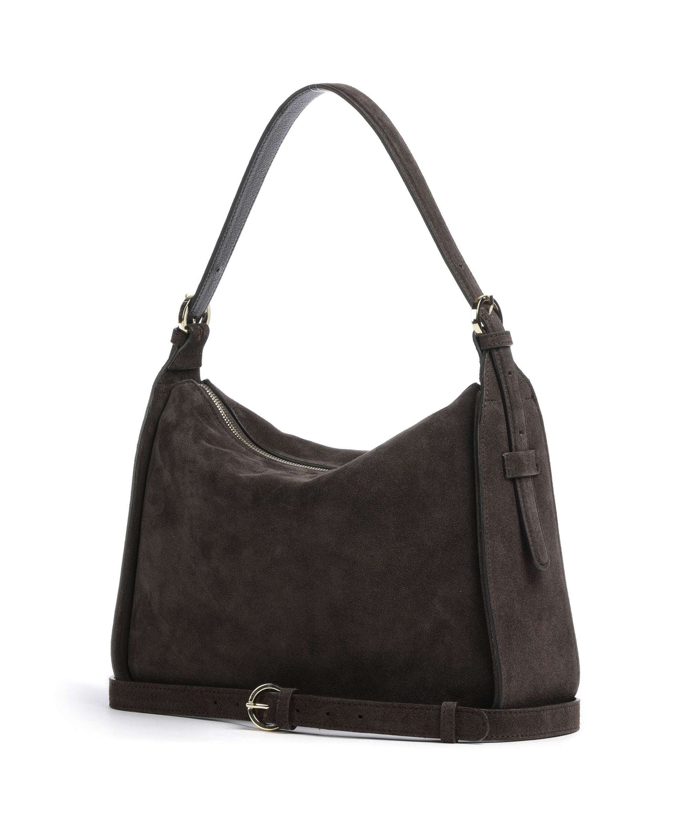 Abro Suede Best Friend Hobo bag brown