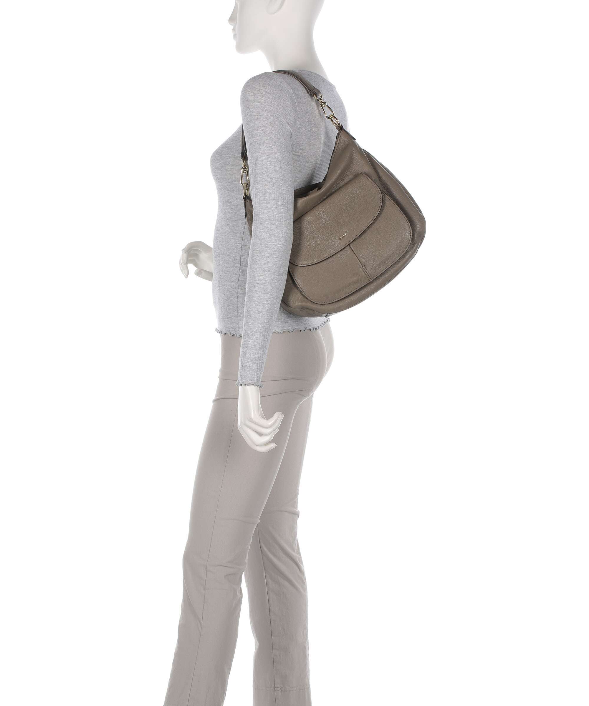 Abro Dalia Evelyn Hobo bag taupe