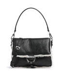 Abro Shearling Temi Sac porté épaule black/white