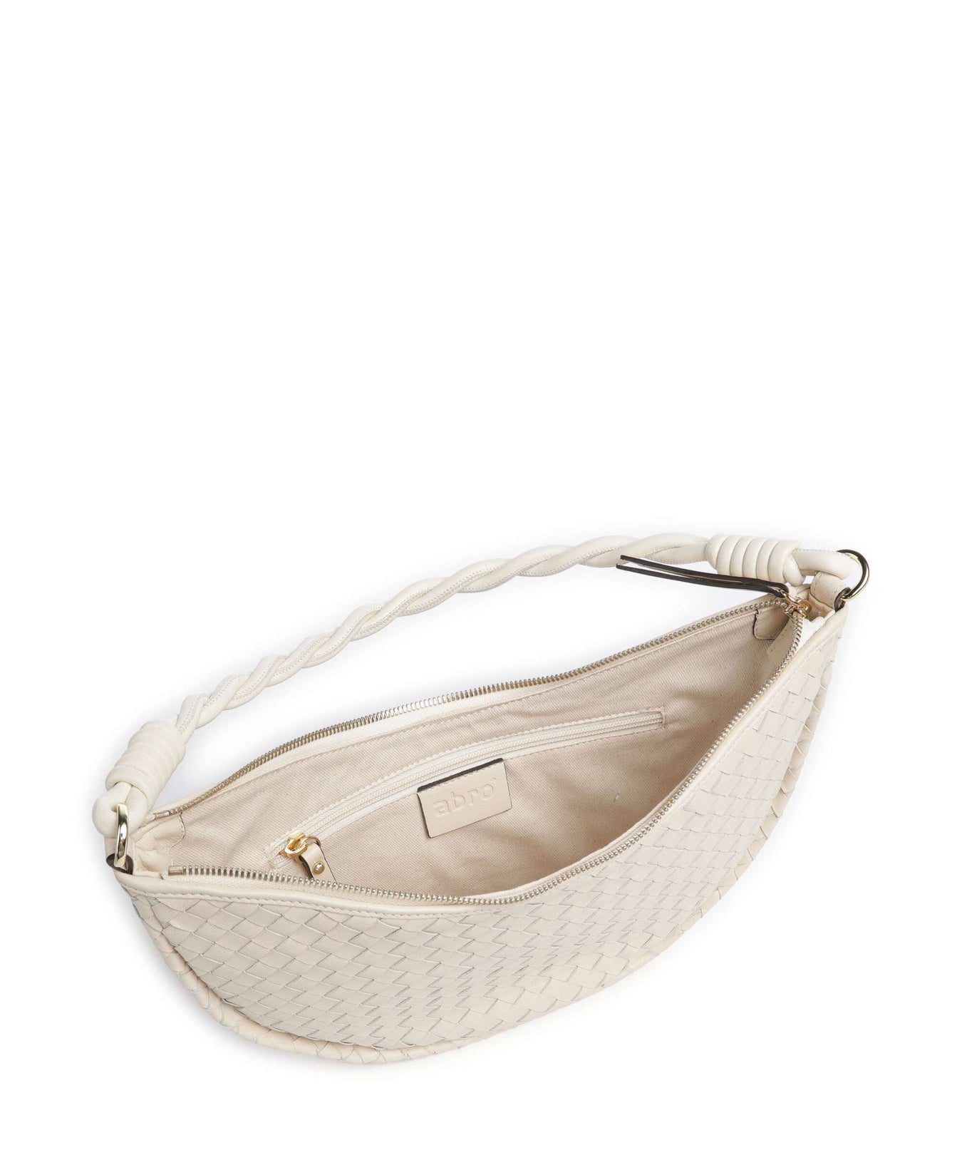 Abro Piuma Moon Shoulder bag beige