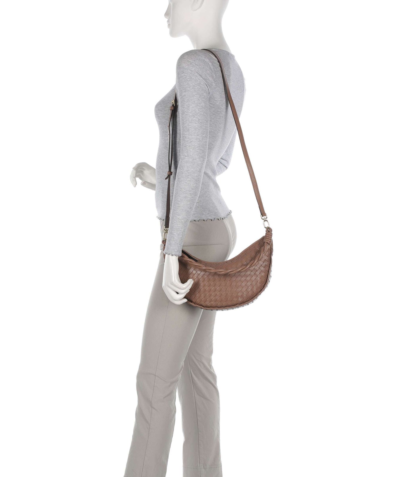 Abro Piuma Moon Shoulder bag camel