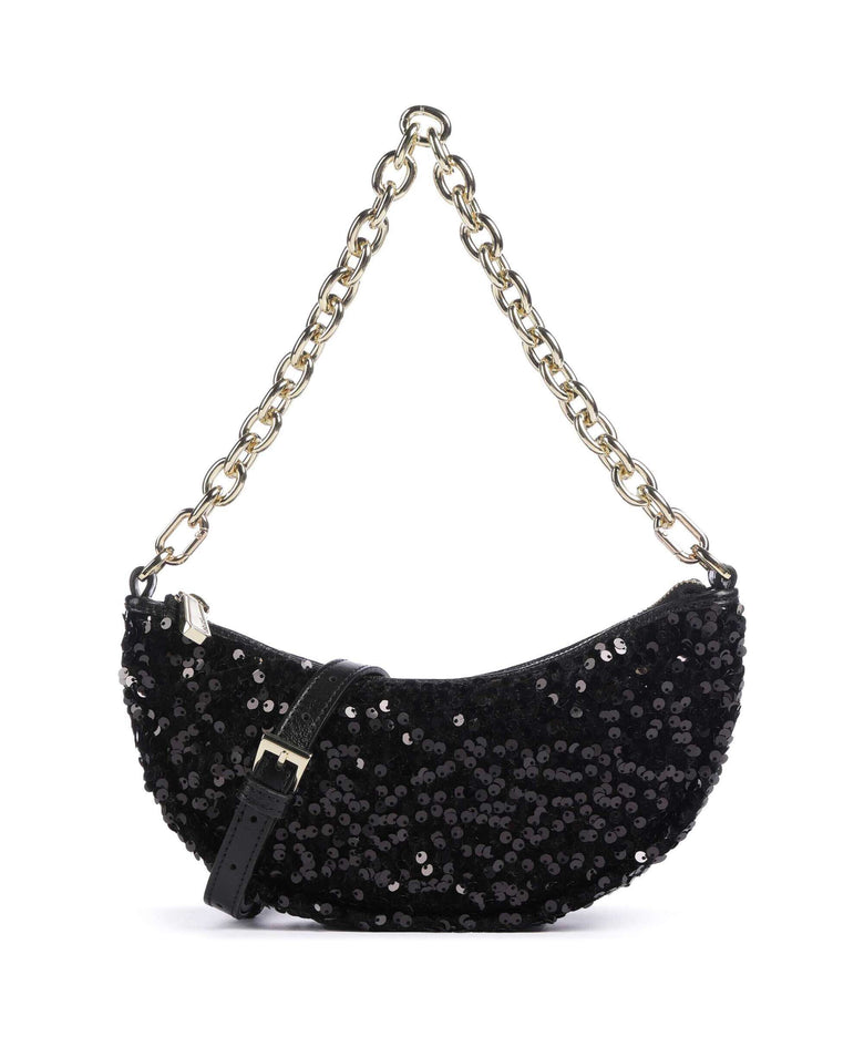 Abro Sequins Moon Shoulder bag black/gold
