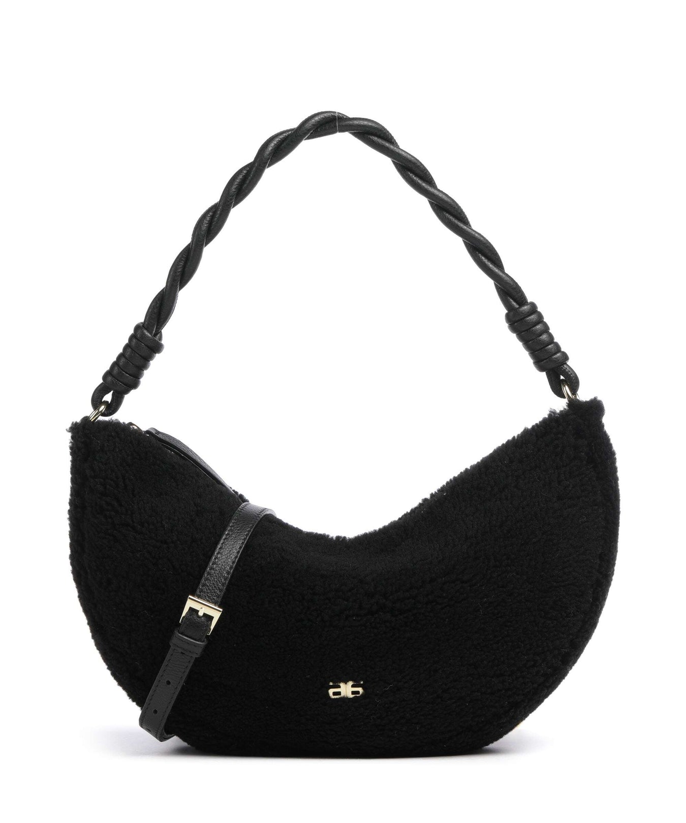 Abro Shearling Moon Shoulder bag black/gold