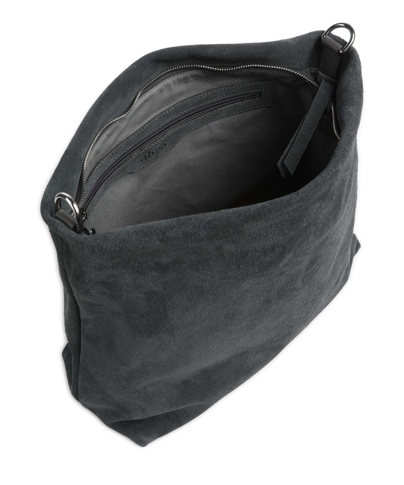 Abro Suede Soley Hobo bag grey