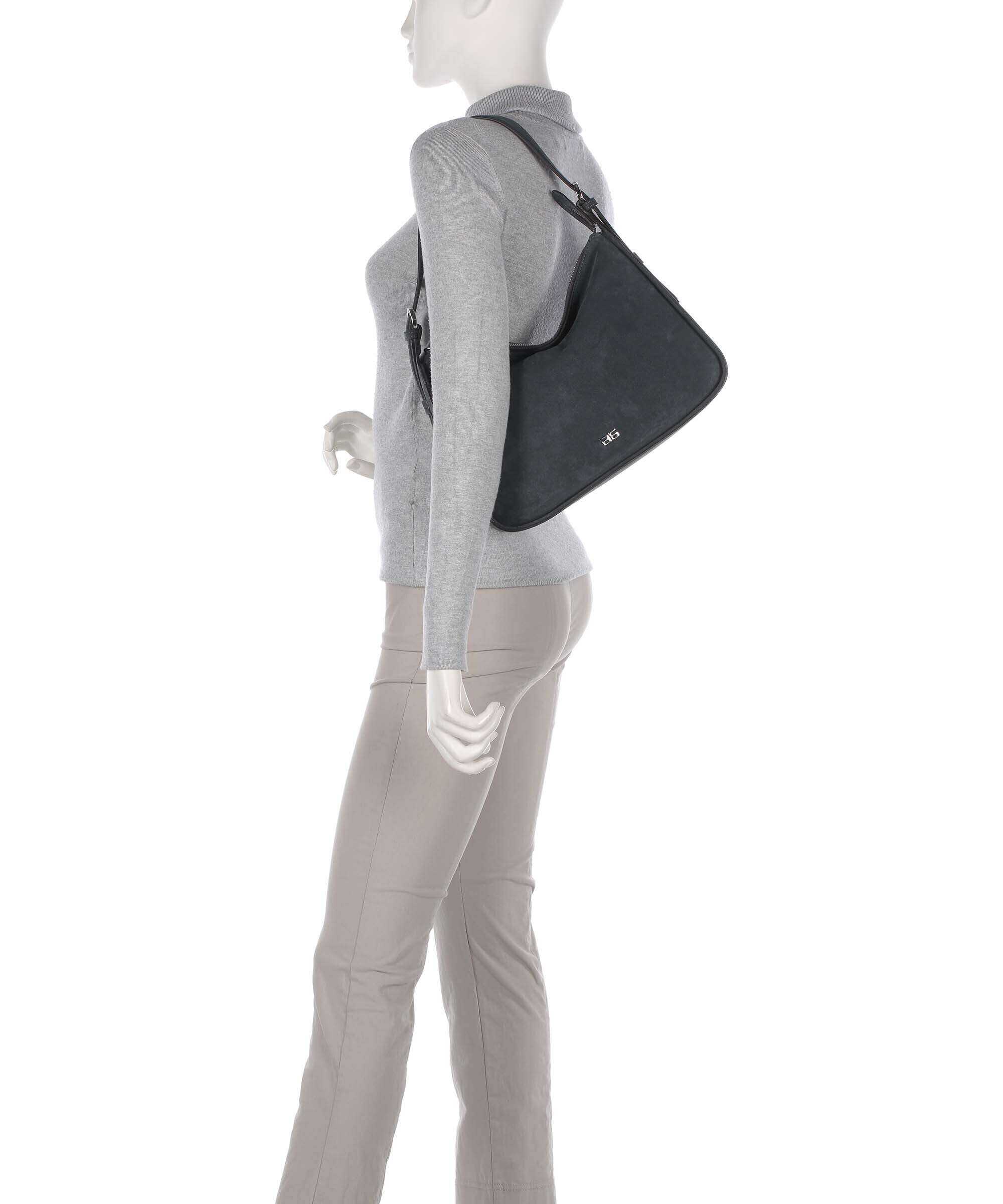 Abro Suede Best Friend Hobo bag grey