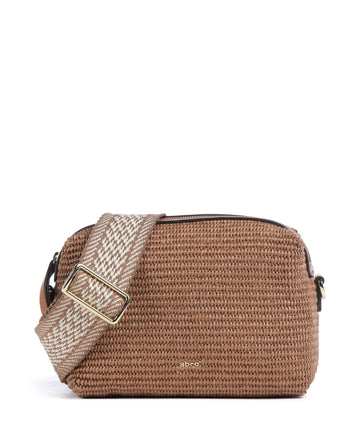 Abro Raffia Kaia Sac bandoulière cuoio