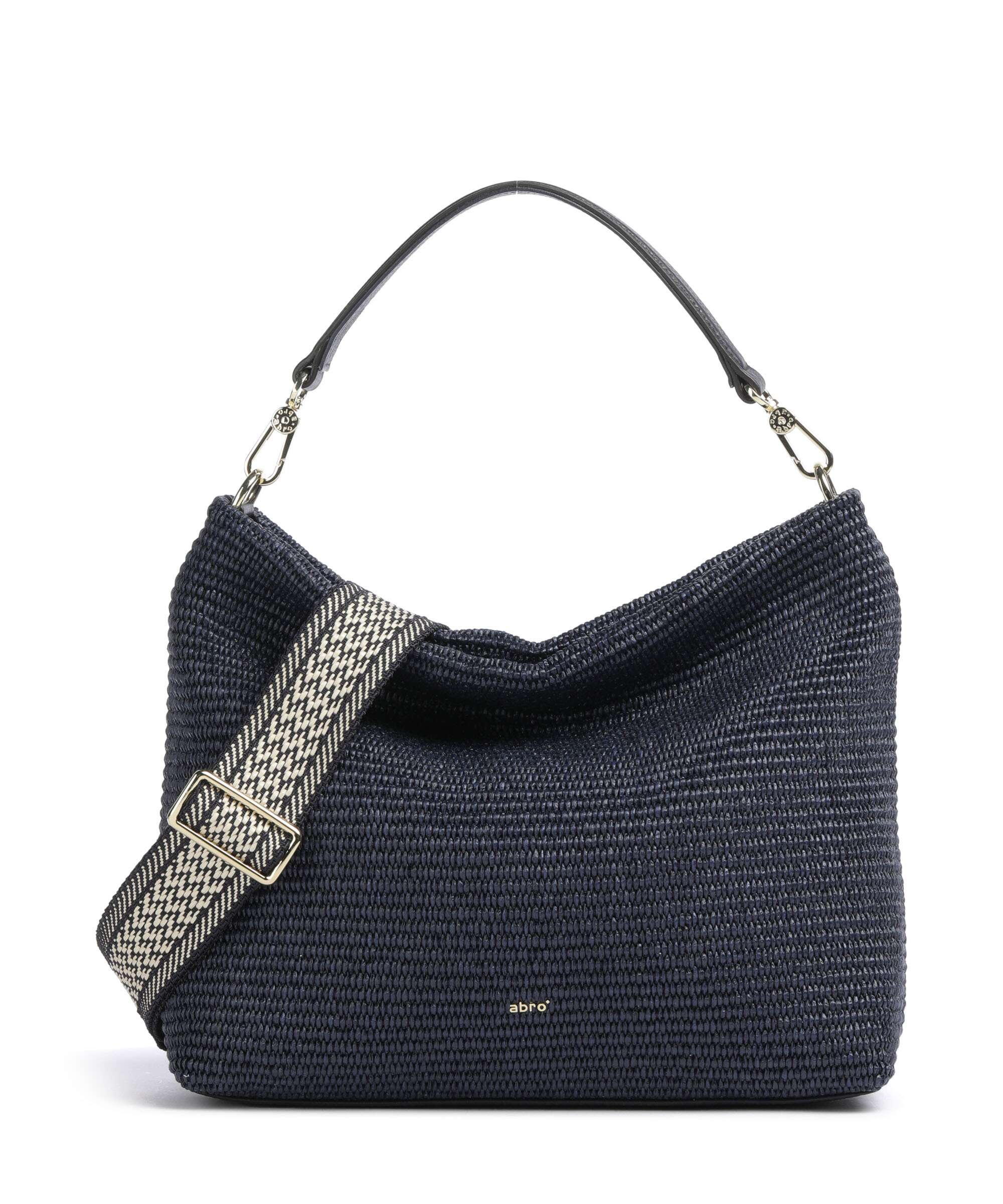 Abro Raffia Kaia Hobo bag navy