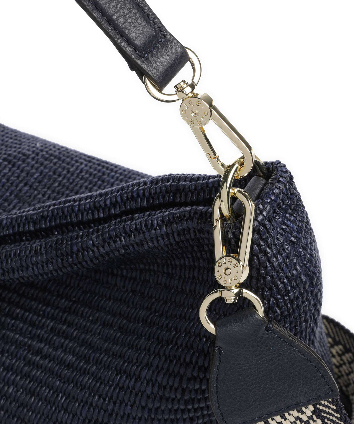 Abro Raffia Kaia Hobo bag navy