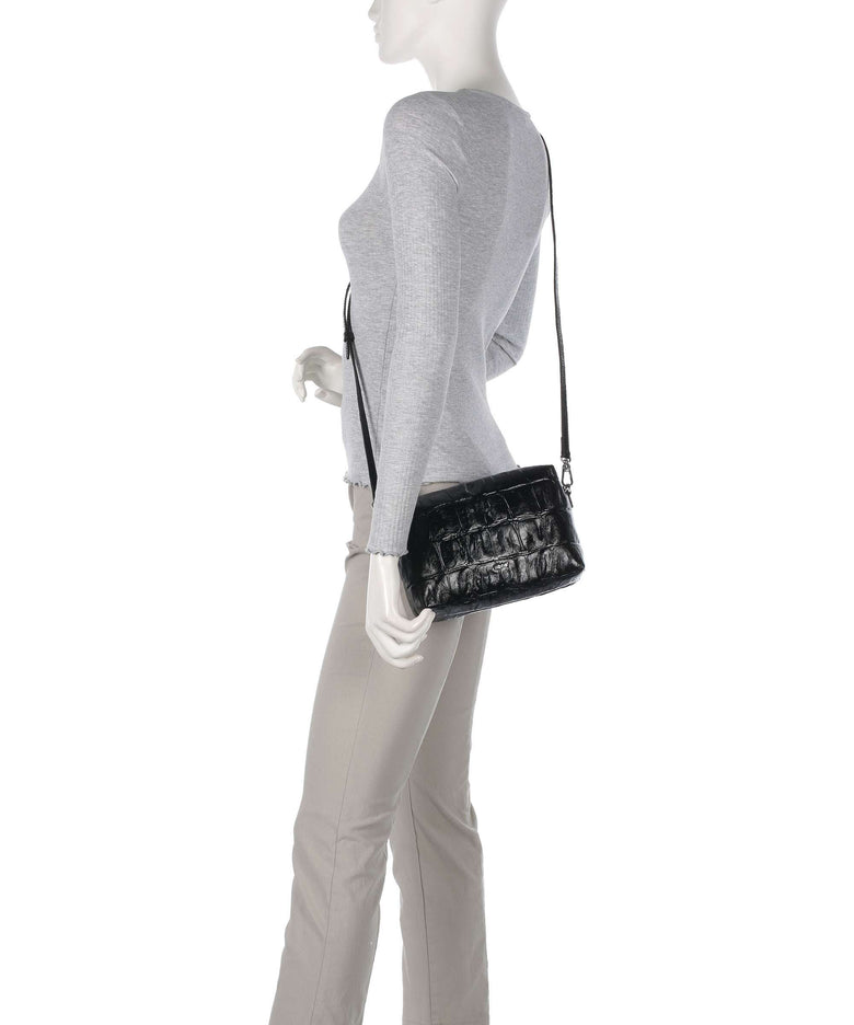 Abro Maxi Cocco Kaia Crossbody bag black/nickel