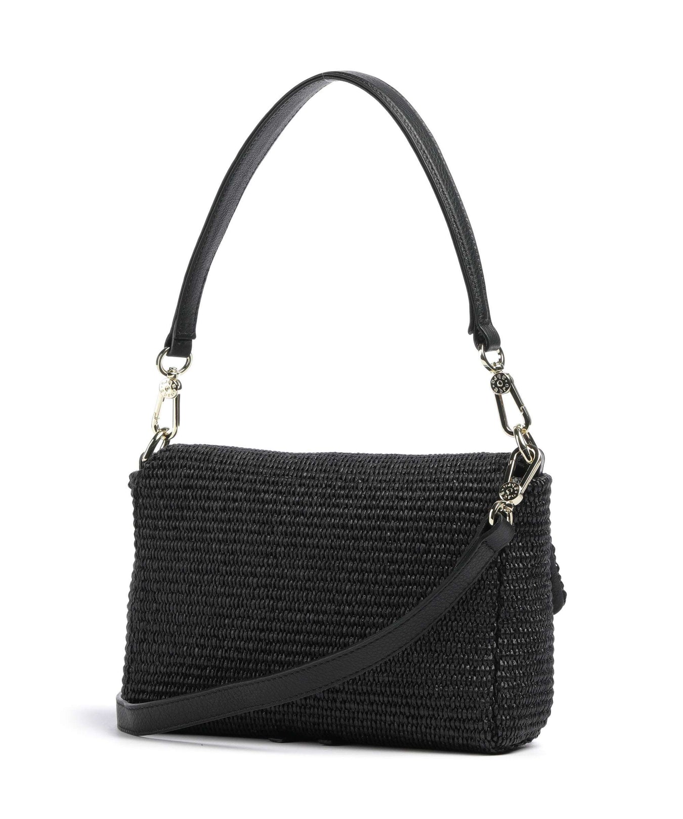Abro Raffia Temi Shoulder bag black/gold