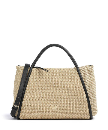 Abro Maglia Raffia Willow Handtasche natural/black