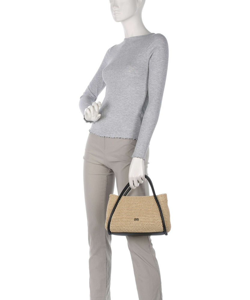 Abro Maglia Raffia Willow Handbag natural/black