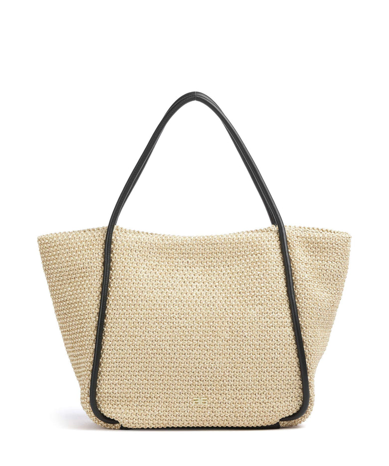 Abro Maglia Raffia Willow Tote bag natural/black