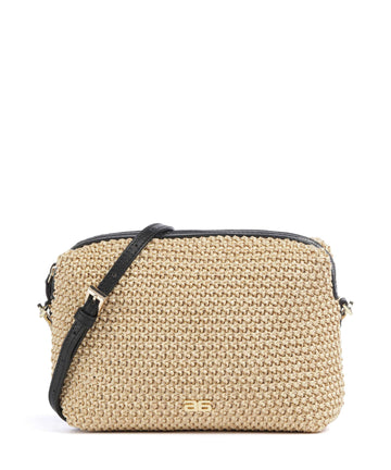 Abro Maglia Raffia Kaia Sac bandoulière natural/black