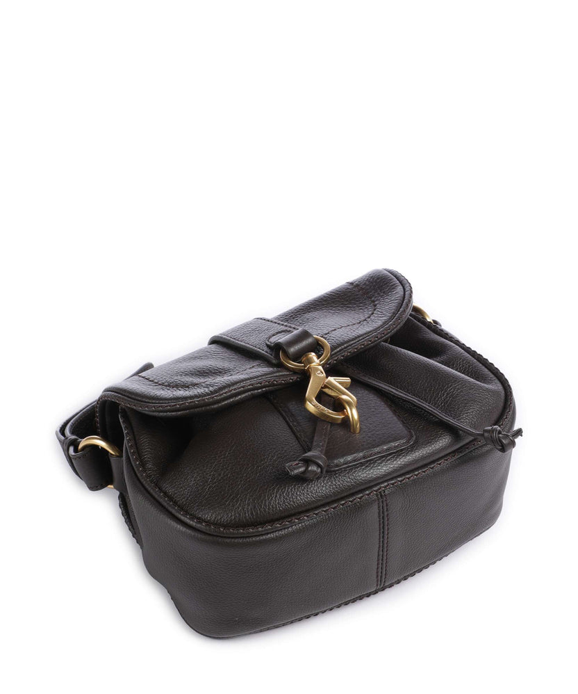 Abro Dalia Star Saddle Crossbody bag dark brown