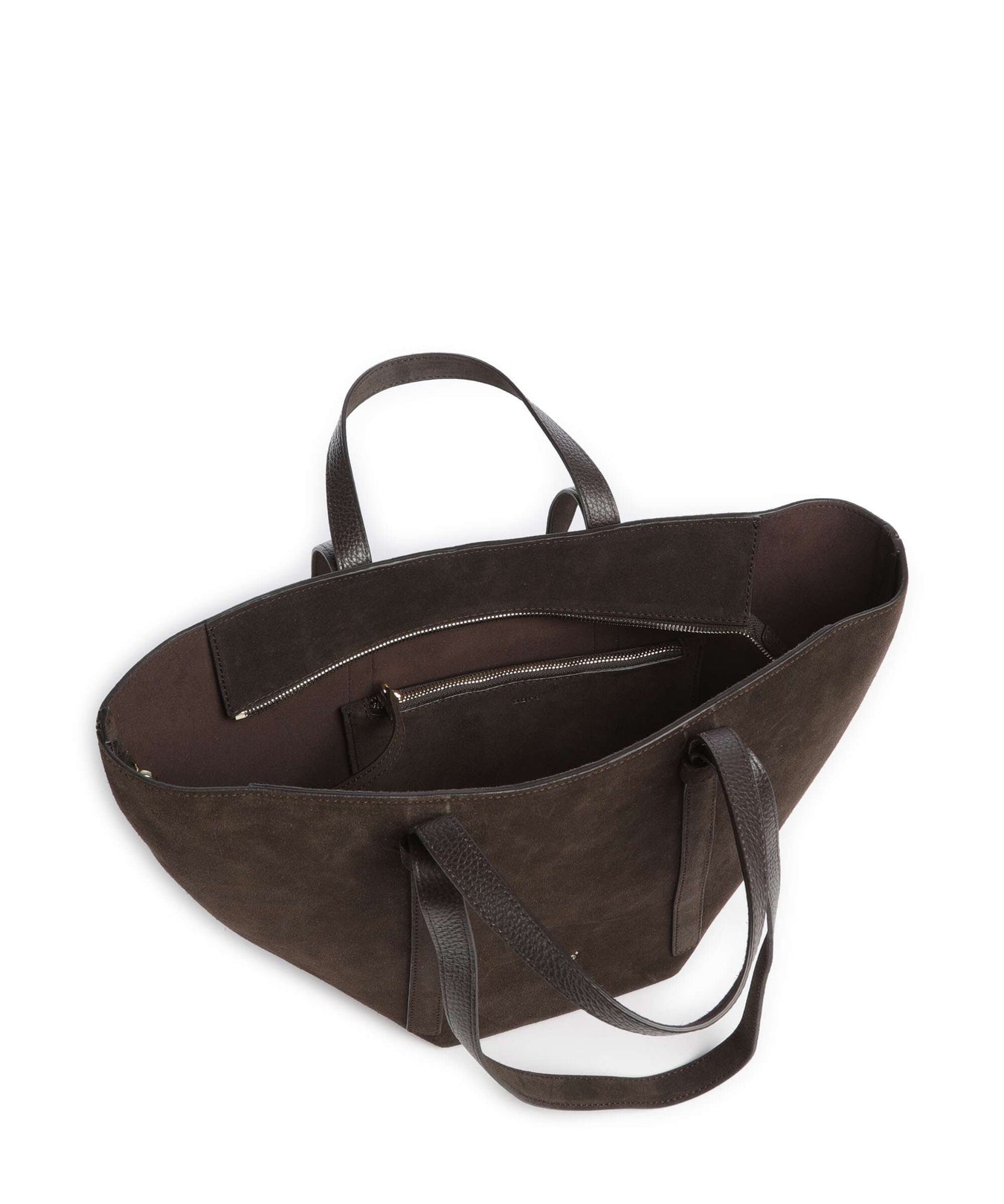Abro Suede Cosmo Medium Tote bag dark brown