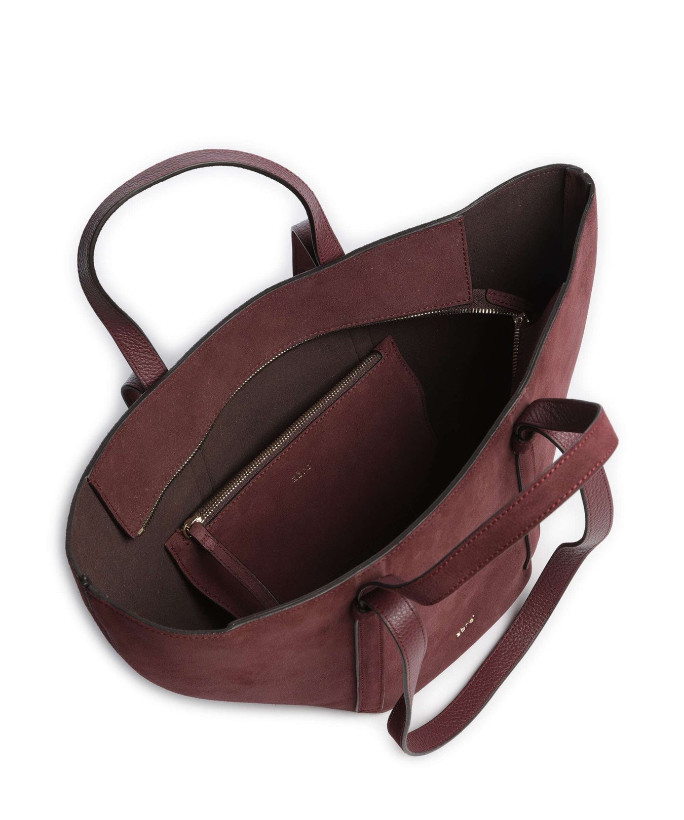 Abro Suede Cosmo Medium Tote bag bordeaux