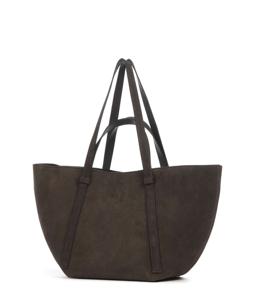 Abro Suede Cosmo Large Tote bag dark brown