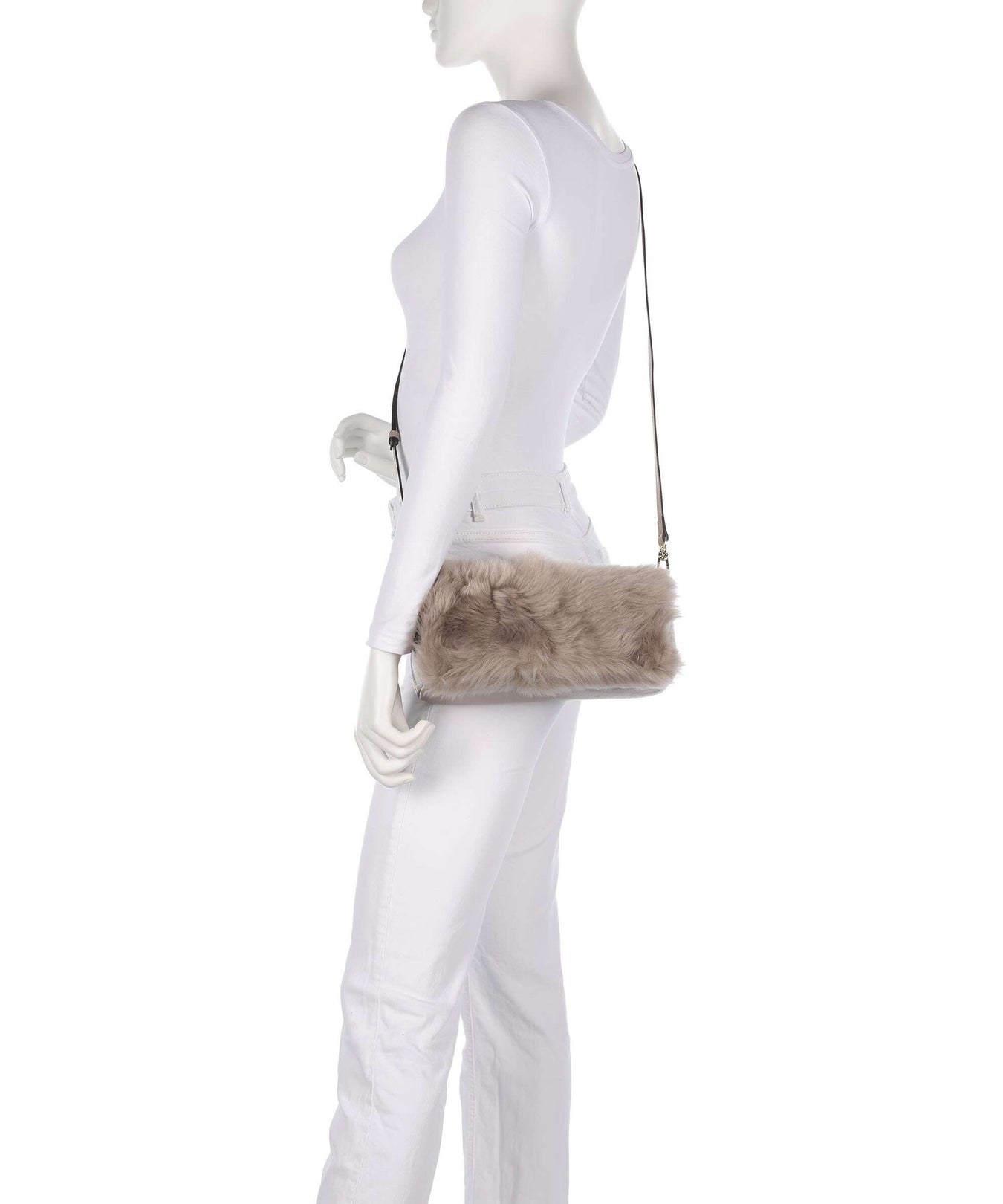 Abro Shearling Mila Shoulder bag siena