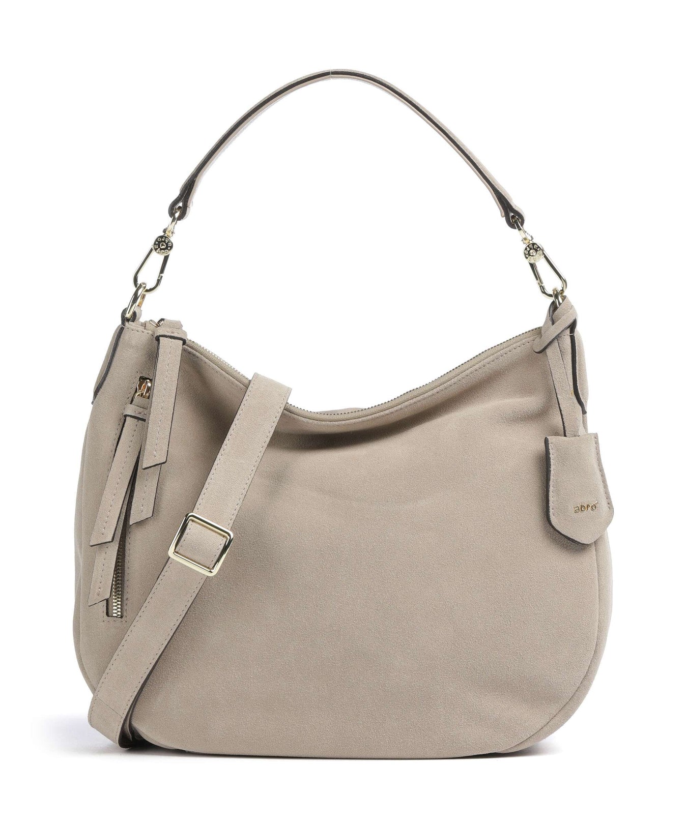 Abro Suede Juna Small Hobo bag siena