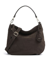 Abro Suede Juna Small Borsa hobo dark brown
