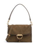 Abro Suede Temi Stitch Schultertasche military