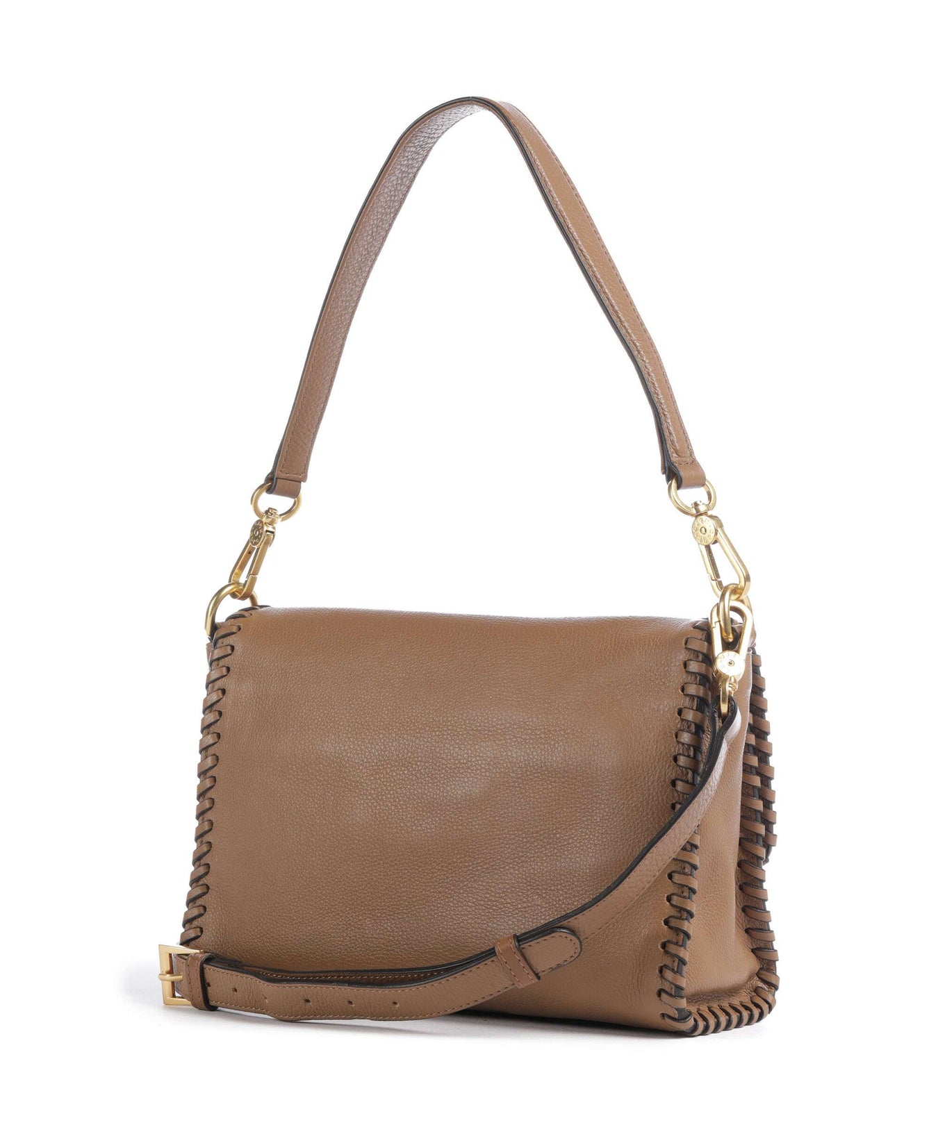 Abro Dalia Temi Stitch Shoulder bag caramel/cognac