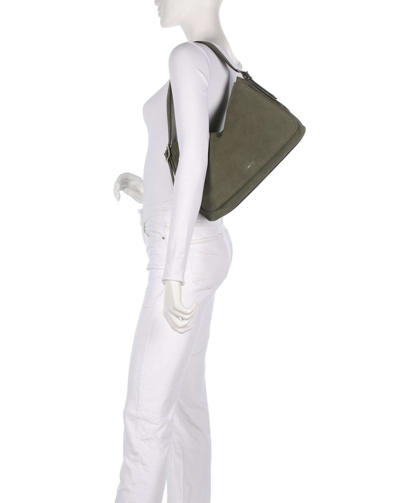 Abro Suede Carina Hobo bag oliv