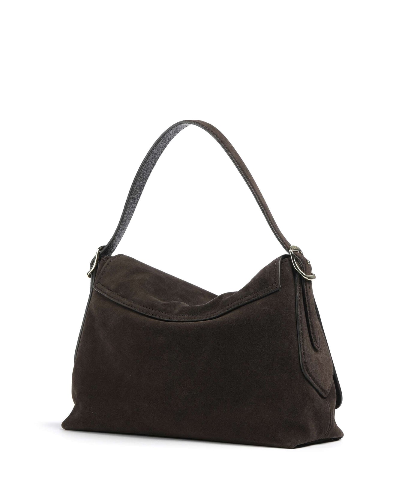 Abro Suede Carina Hobo bag dark brown