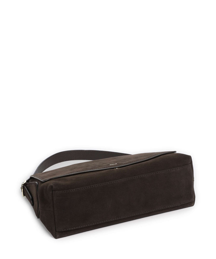 Abro Suede Carina Hobo bag dark brown