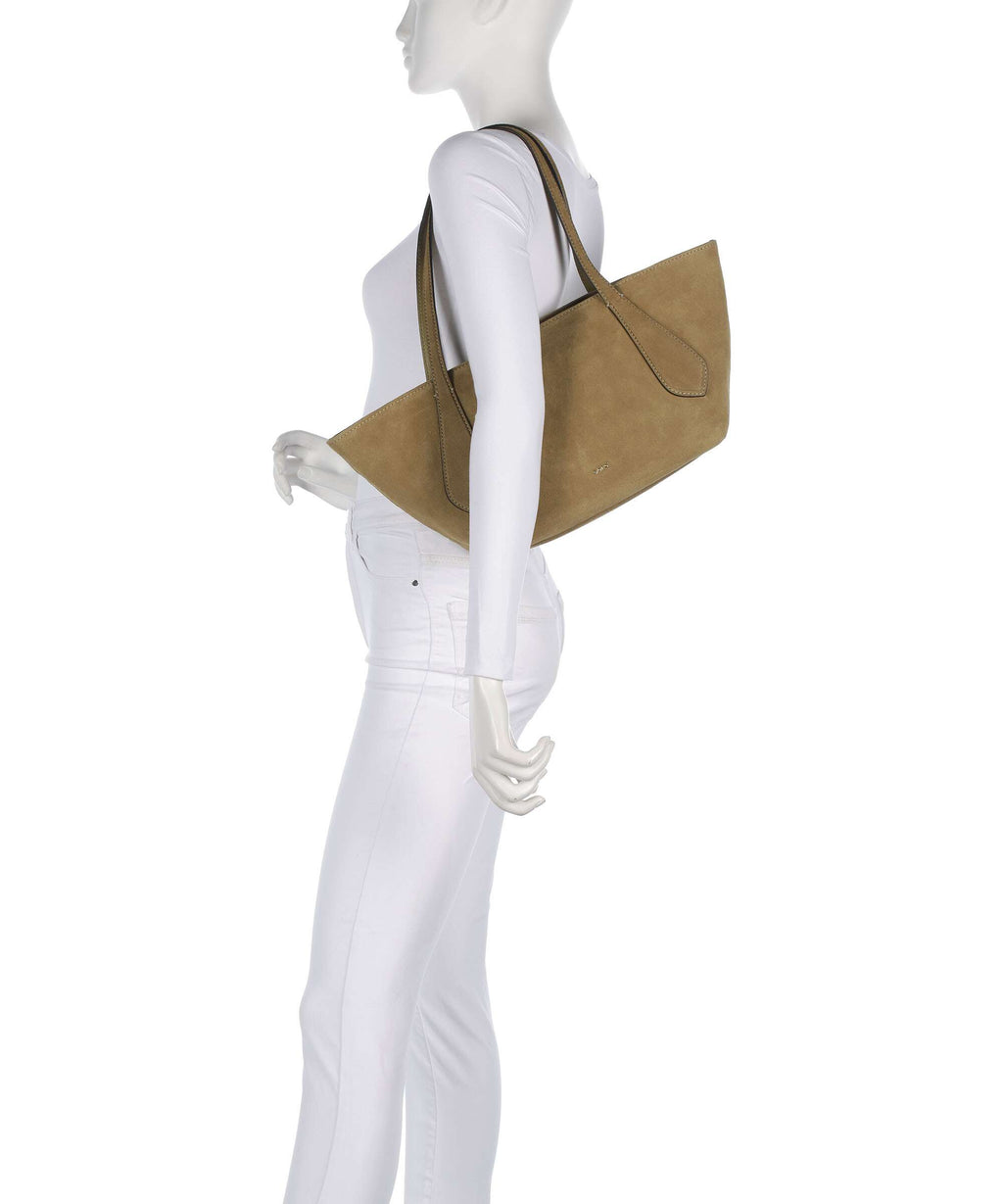 Abro Suede Carina Tote bag mud