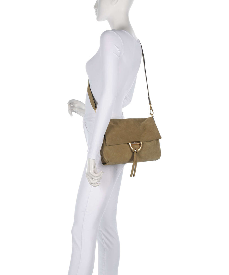 Abro Suede Temi Medium Shoulder bag mud