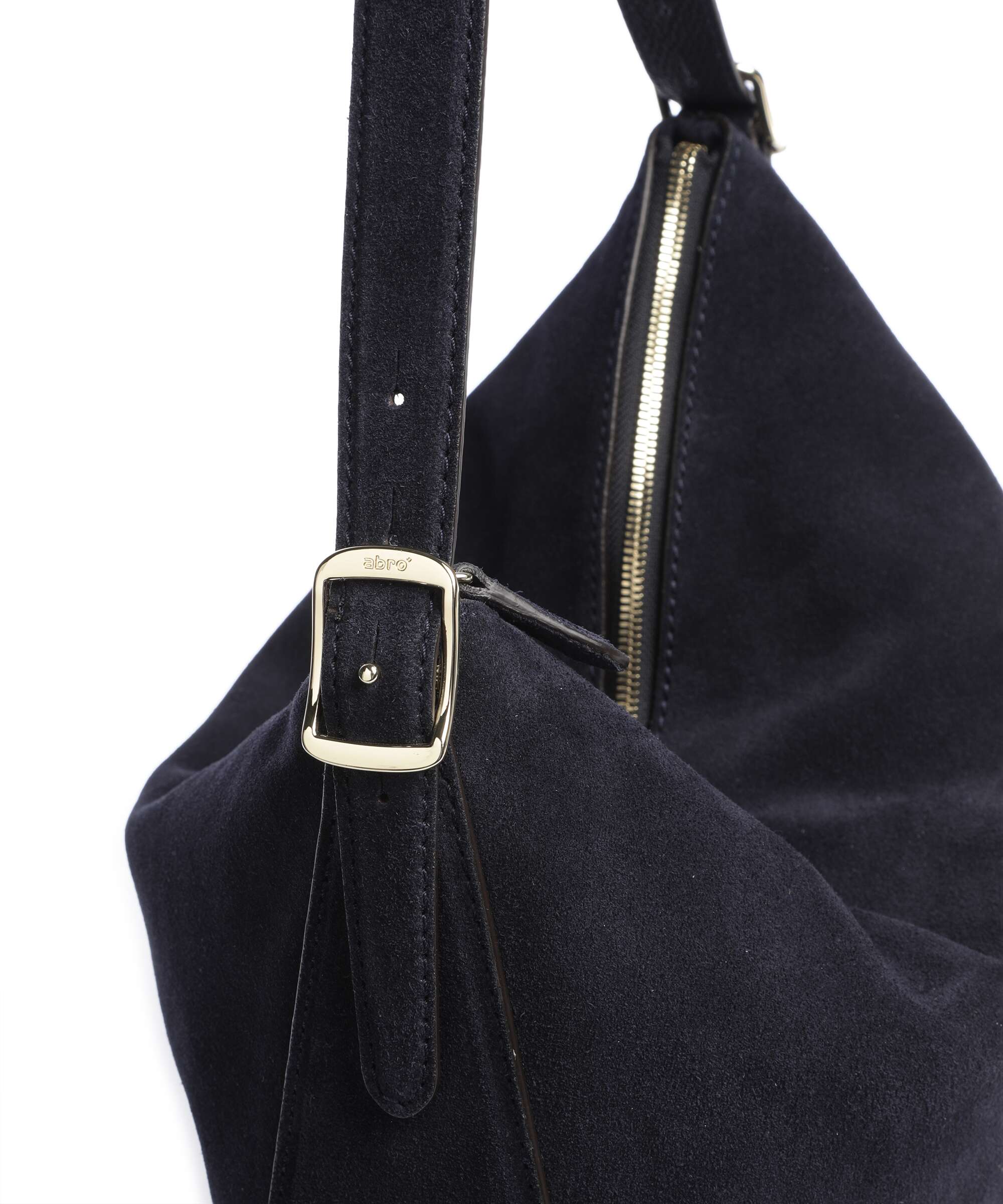 Abro Suede Carina Hobo bag navy
