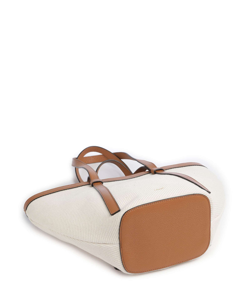 Abro Super Drill Cosmo Medium Tote bag ivory/cuoio