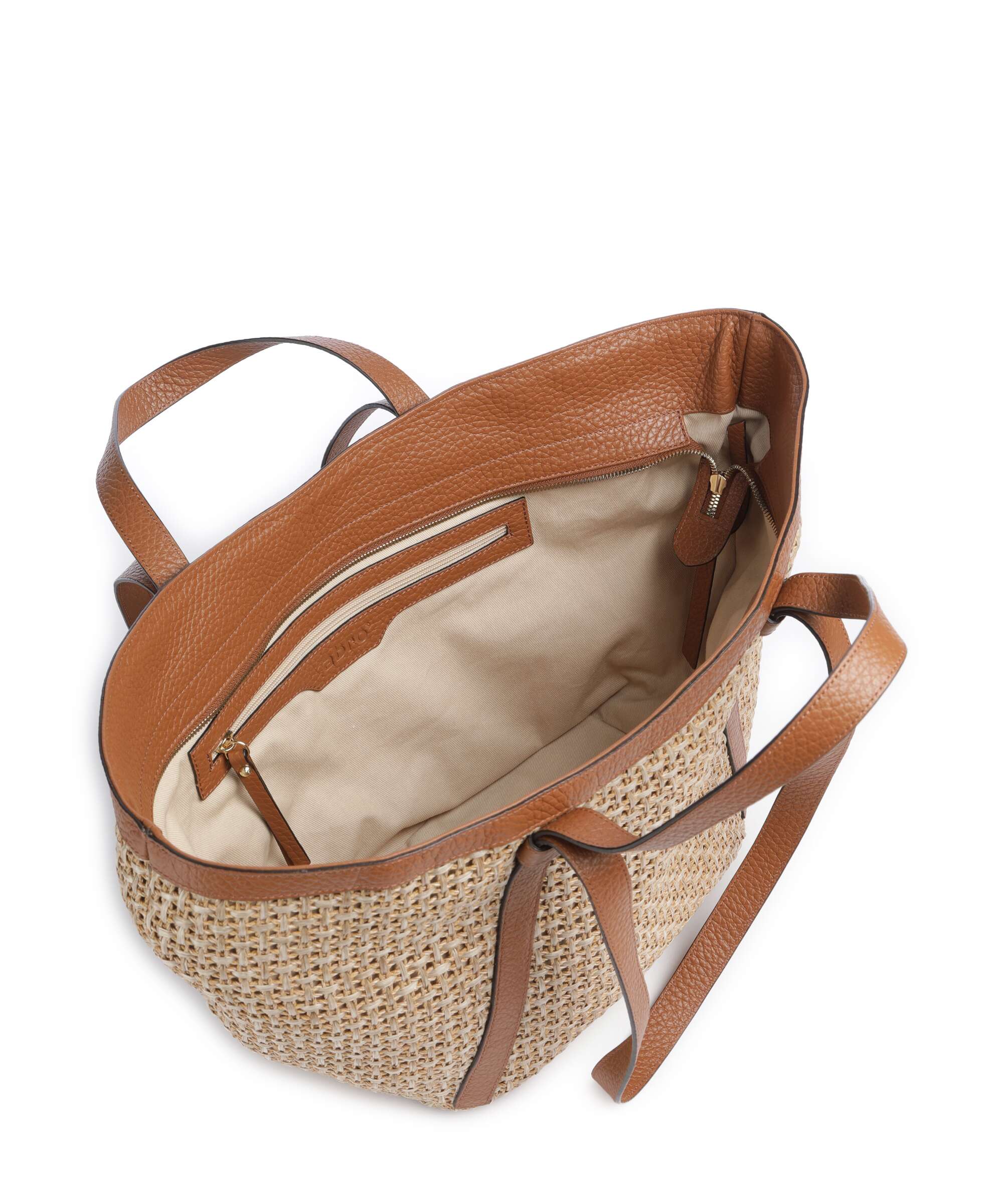 Abro Raffia Cordino Cosmo Large Tote bag caramel/cognac