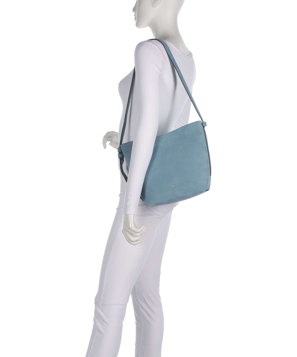 Abro Suede Cosmo Bucket bag sapphire