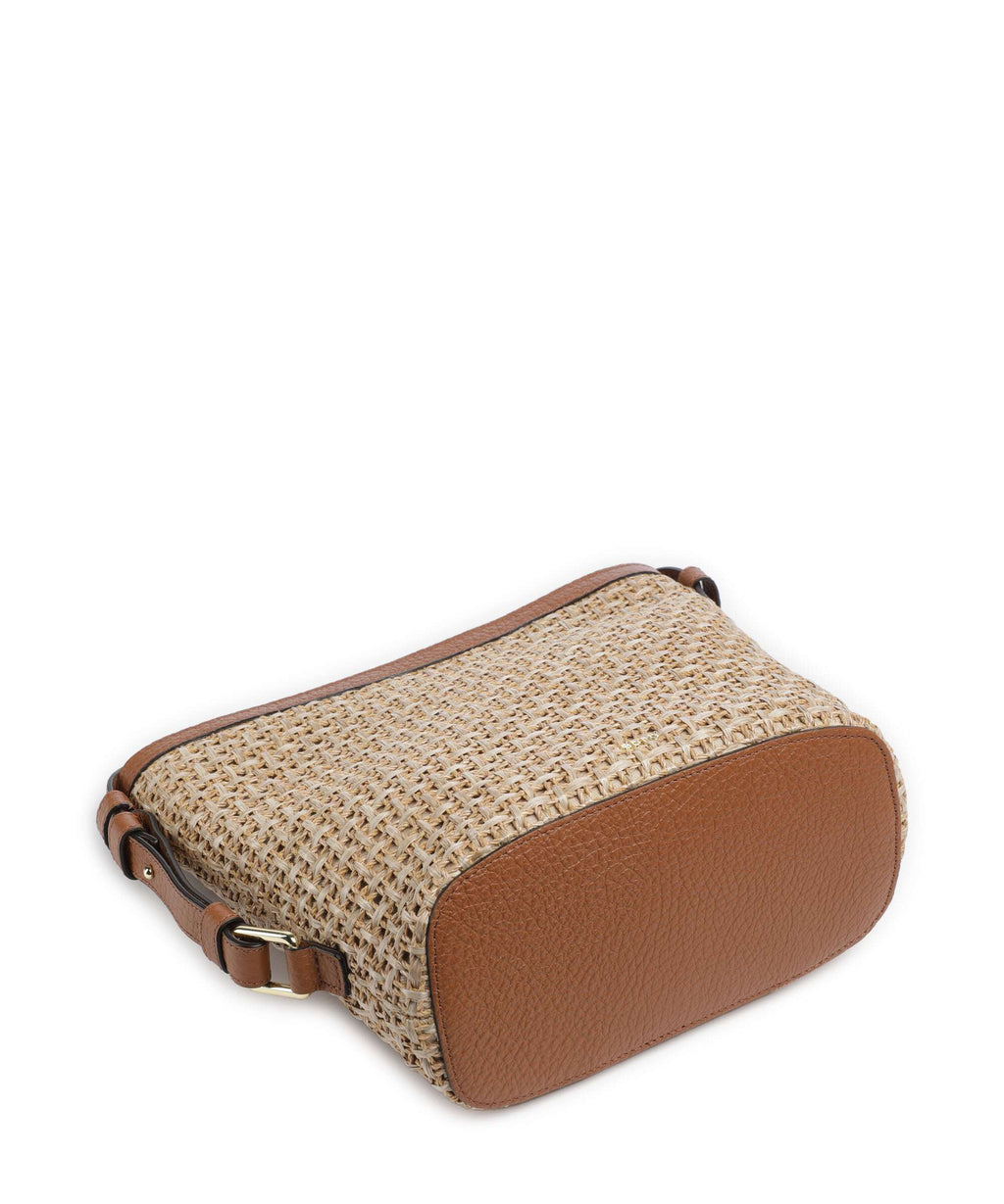 Abro Raffia Cordino Cosmo Crossbody bag caramel/cognac