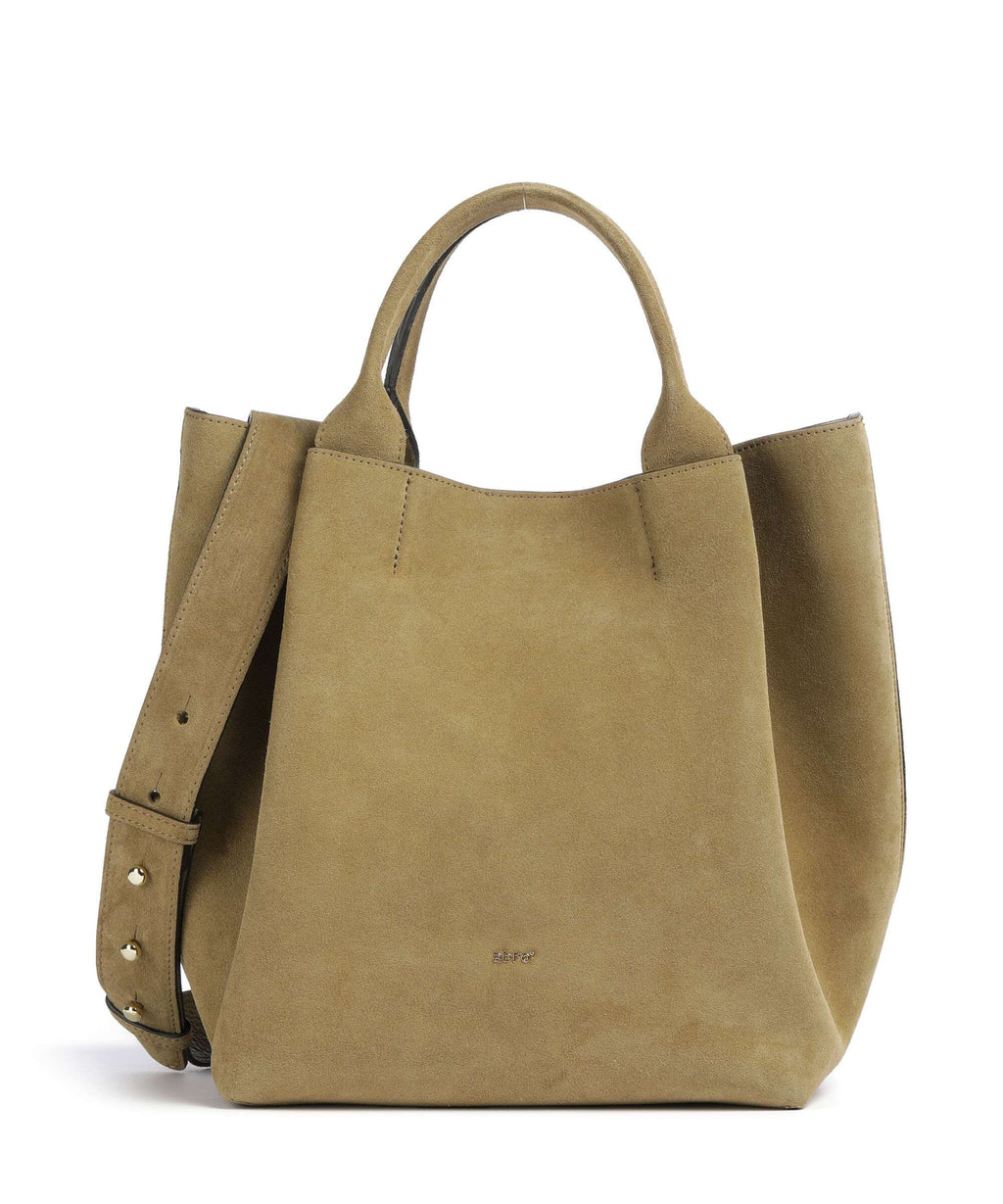 Abro Suede Essential Medium Handbag mud