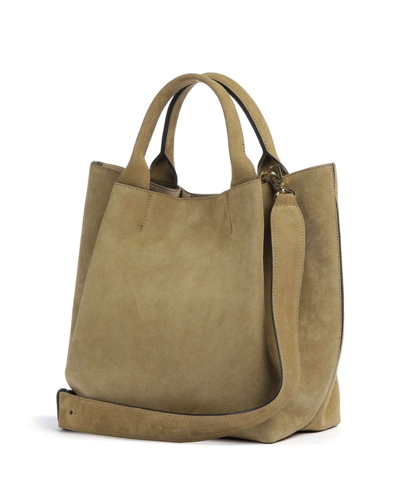 Abro Suede Essential Medium Handbag mud