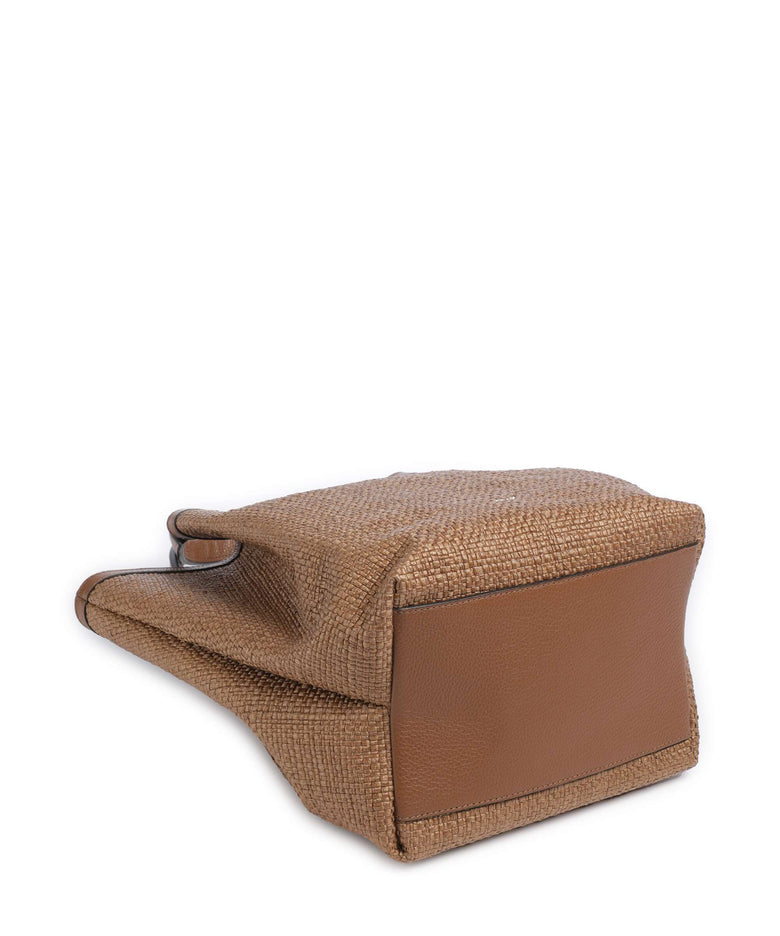 Abro Raffia Intreccio Essential Medium Handbag caramel/cognac