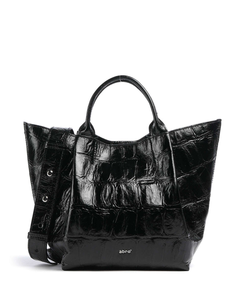 Abro Maxi Cocco Essential Small Handbag black/nickel