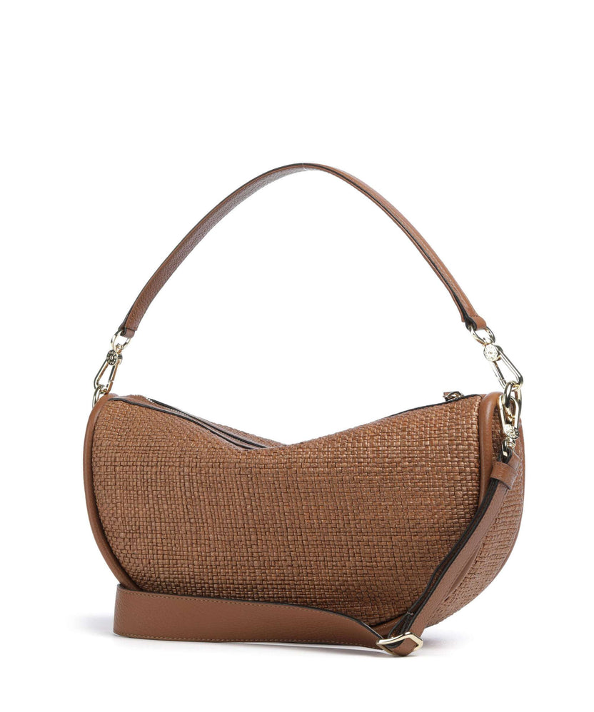 Abro Raffia Intreccio Willow Shoulder bag caramel/cognac