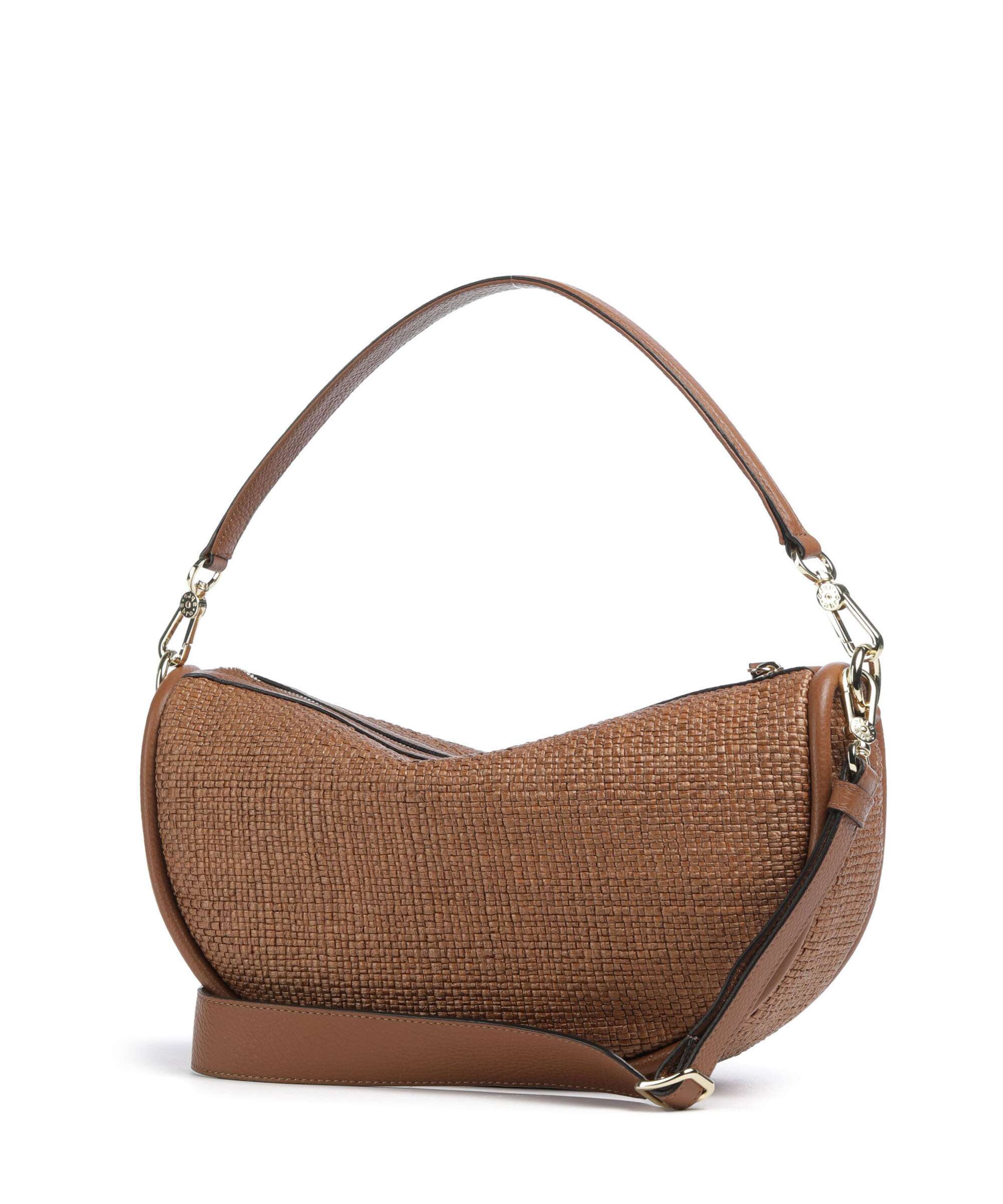 Abro Raffia Intreccio Willow Hobo bag caramel/cognac
