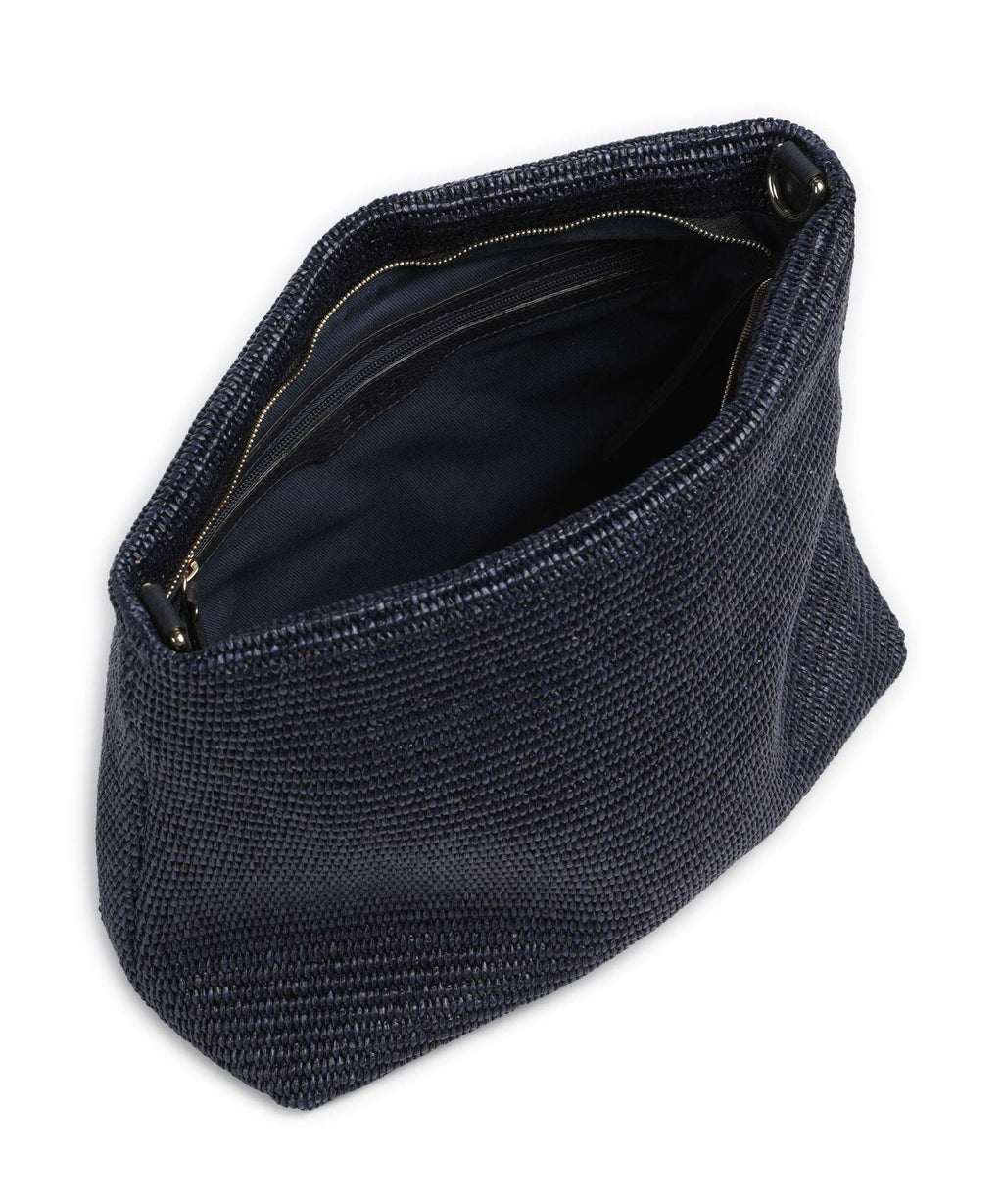 Abro Raffia Kaia Hobo bag navy